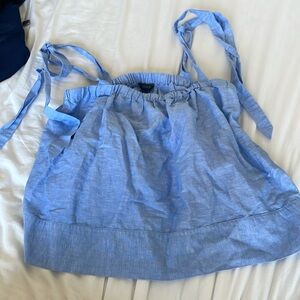 J Crew NWOT chambray linen top